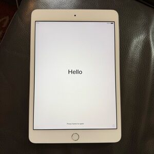 Apple White iPad Mini with Silver Home Button